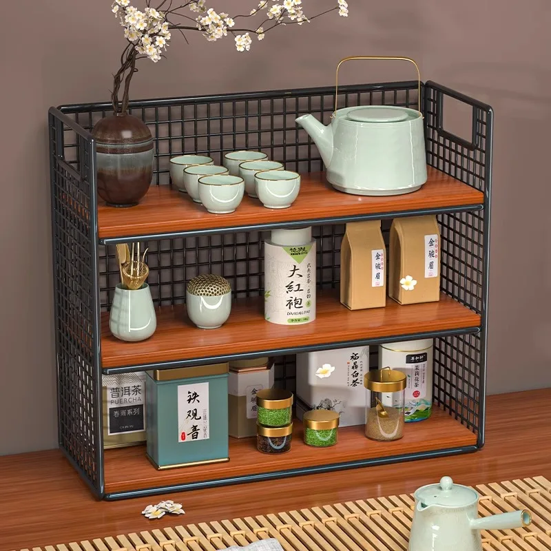 

Настольный держатель для чашки, стол, стеклянная чашка, кружка, чайный сервиз, слой для хранения чашек, органайзер для офисного стола, металлический материал, классический Sle