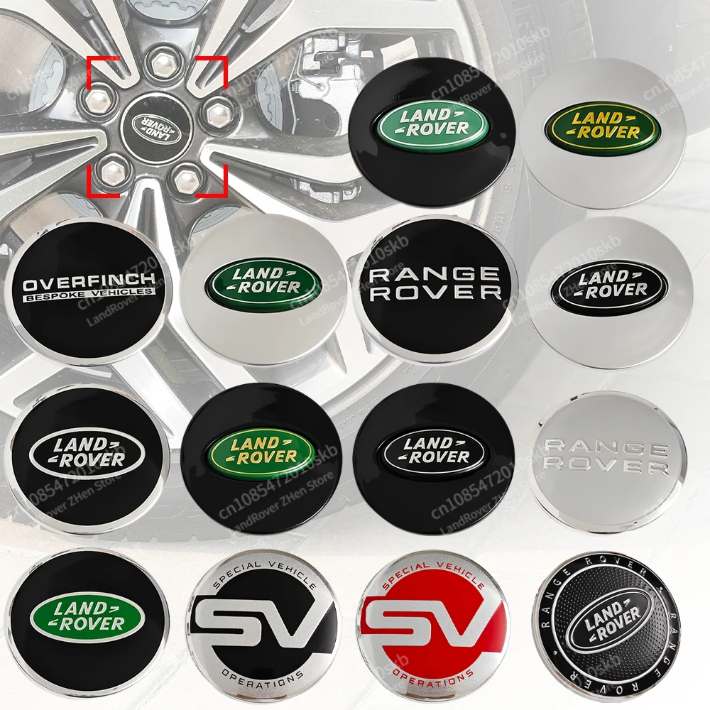 4pcs 62mm Wheel Center Cap Logo Hub Cover Badge Emblem For Land Rover Freelander 2 L2 LF L319 L462 Range Sport Evoque Discovery