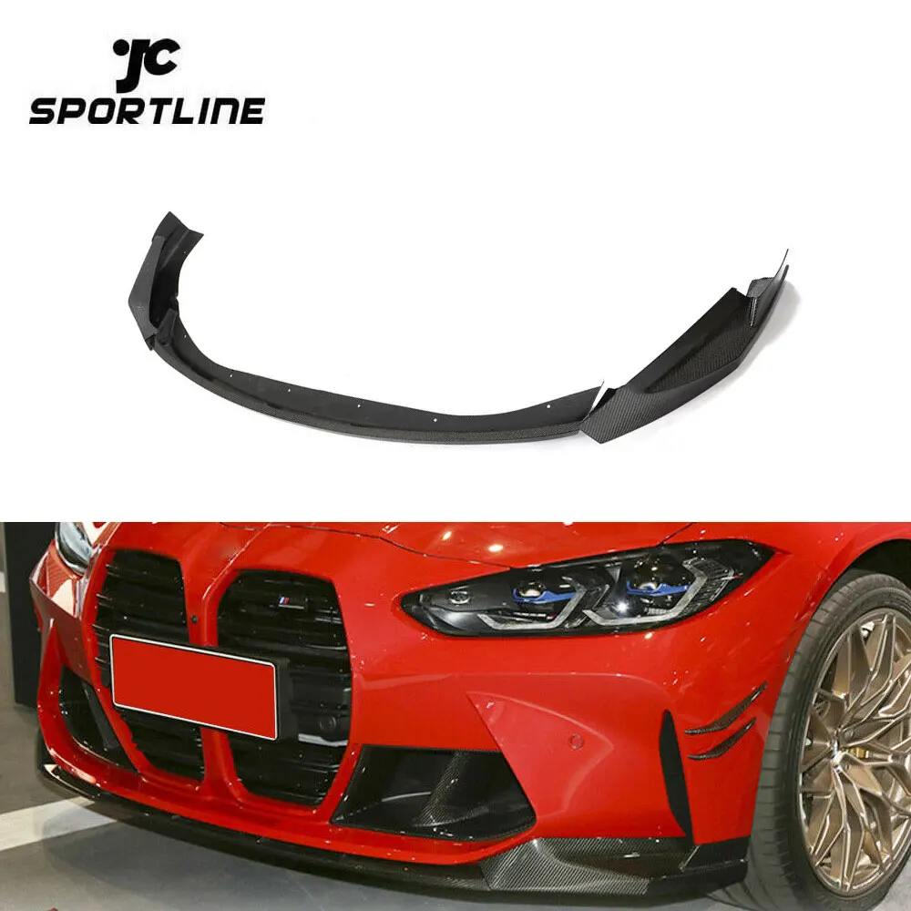

Carbon Fiber G80 M3 Front Lip Splitters For BMW G82 G83 M4 Competition 2021-2023