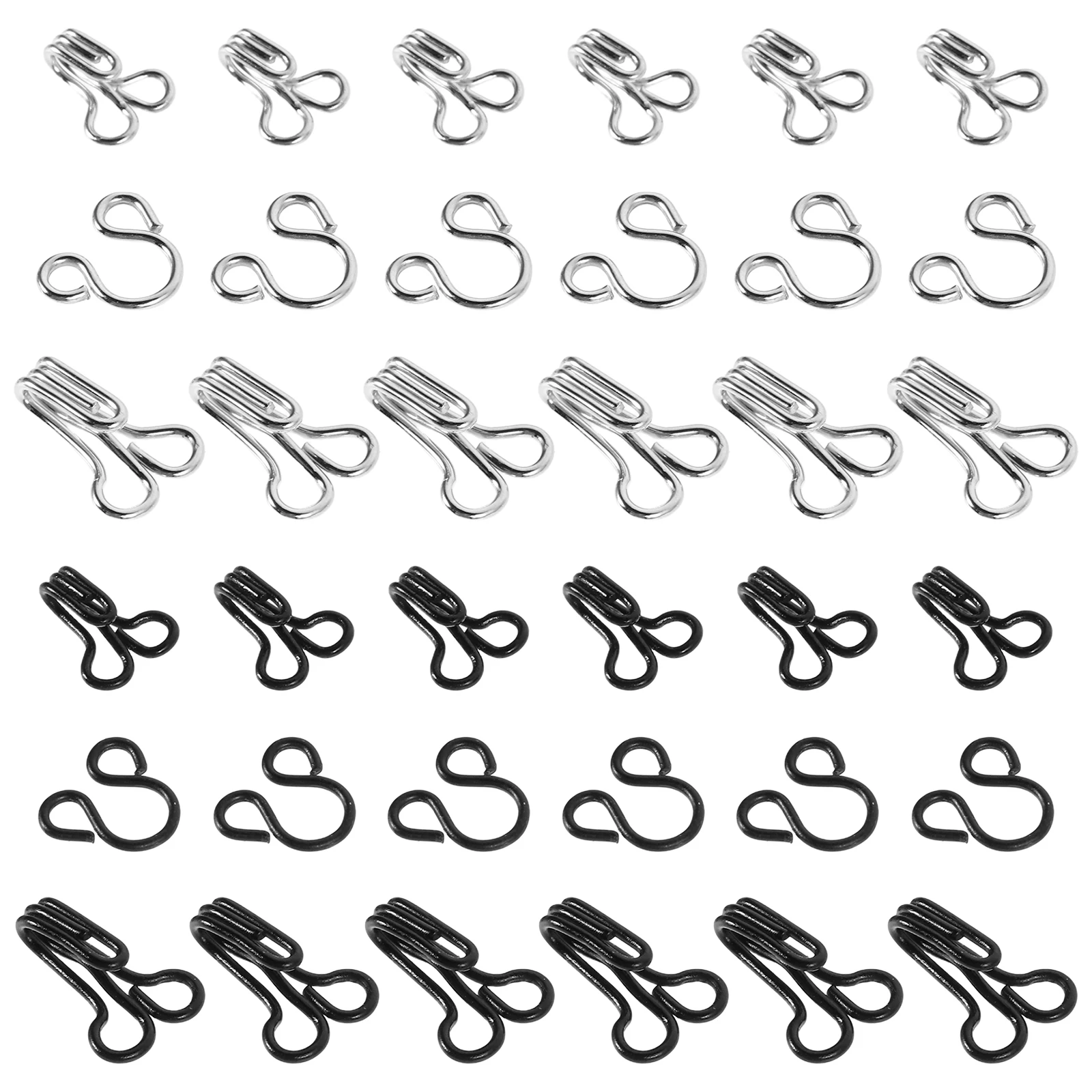 

60 Pcs Metal Invisible Hook Buckle Sweater Clothing Clasps Dress Hooks for Back