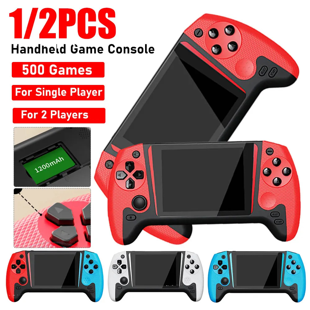 Gaming Console 3.5inch LCD Screen TV Connect Portable Game Console 1200mAh Video Game Console for Kids Adults for Single Player