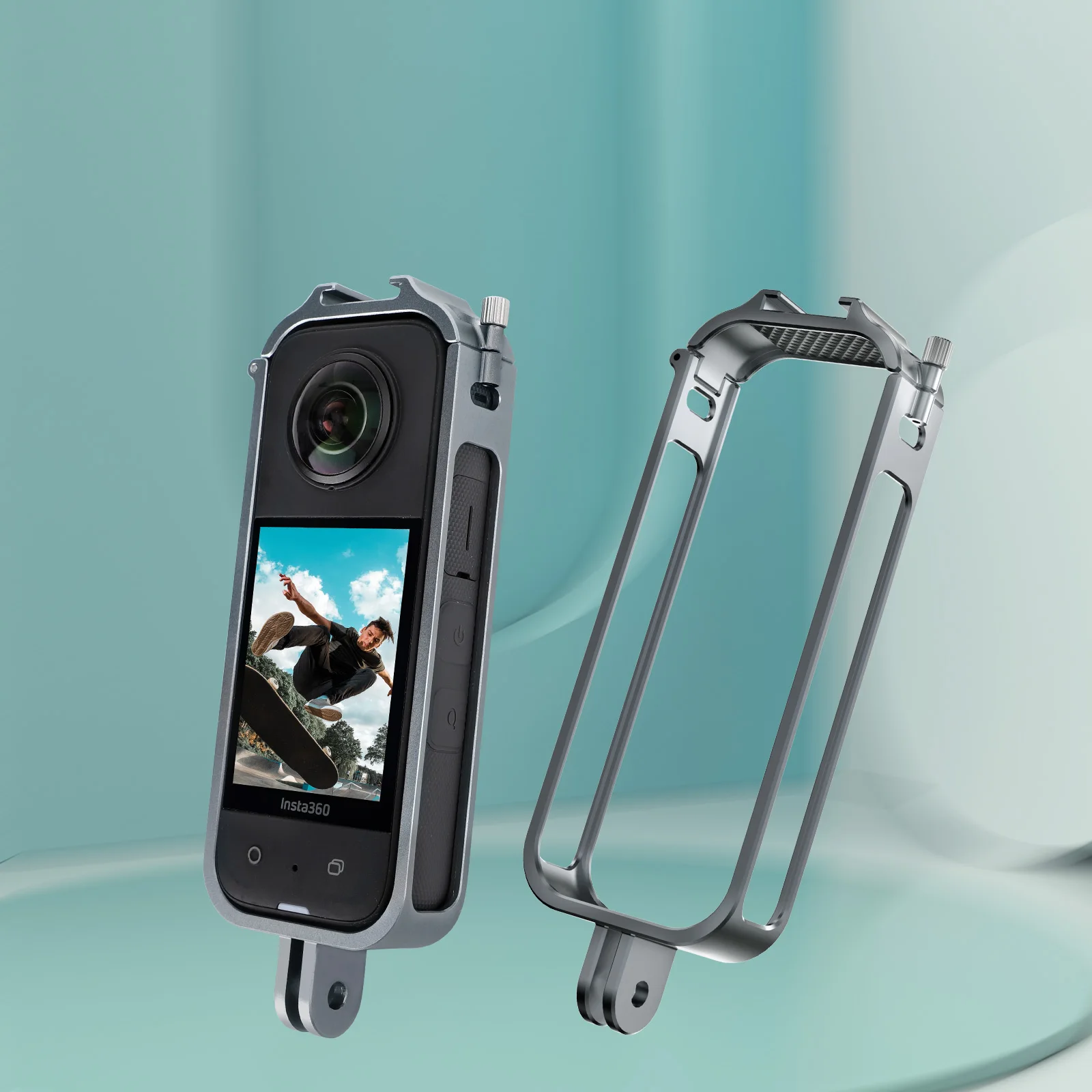 Sunnylife for Insta360 X3 aluminum alloy protective frame expansion frame Insta360 X3 metal protective shell for Insta360 X3-G