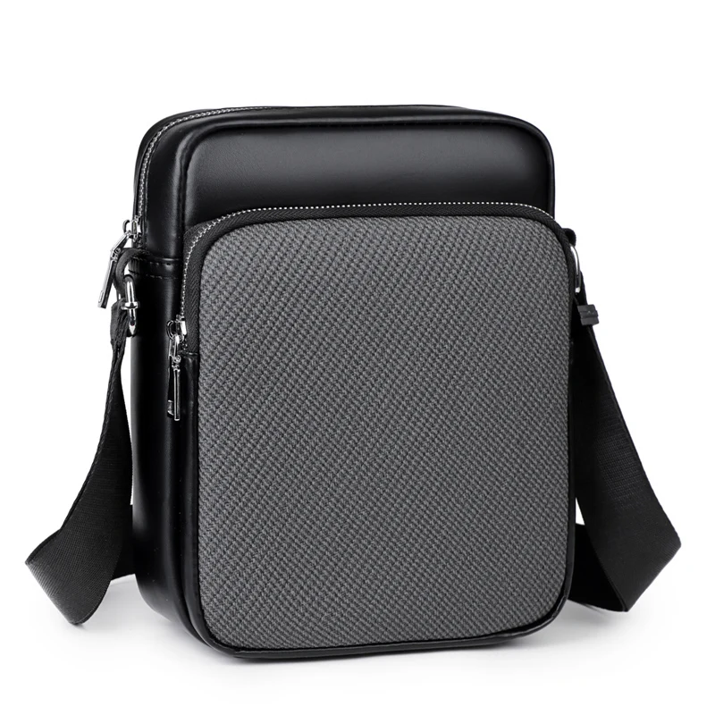 جلد الذكور حقيبة كتف موضة حقيبة كروسبودي الصبي العلامة التجارية حقيبة ساع bandolera hombre 2025 جديد بلون حقيبة يد رجالي pu