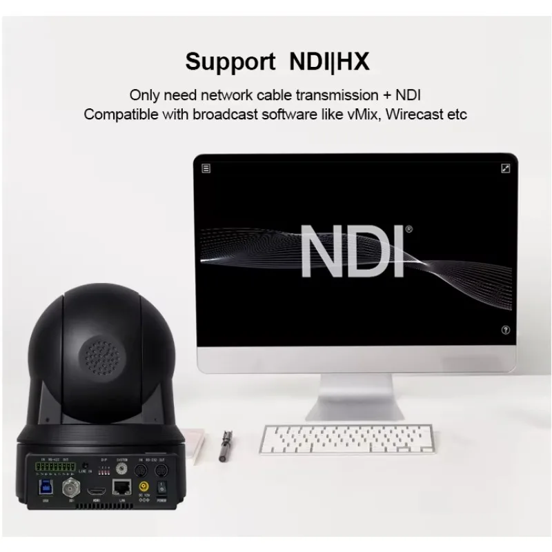PTZ Camera 4K Conference Room Camera USB3.0/HDMI Live Streaming 30X Optical Zoom Wide Angle For Services Education Medical Work