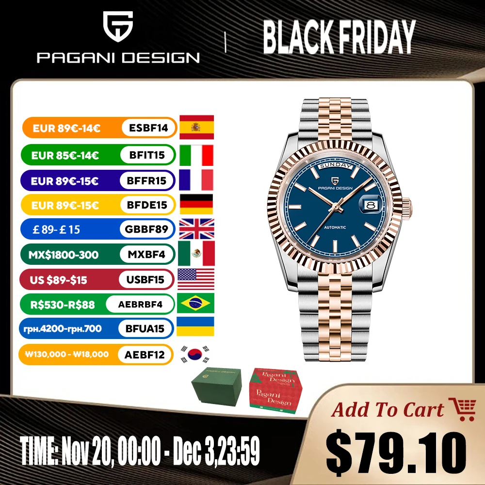 

PAGANI DESIGN 2025 New DD36 Men's Watch Luxury Luminous Mechanical Wristwatch Automatic Waterproof Watches Sapphire Mirror Clock