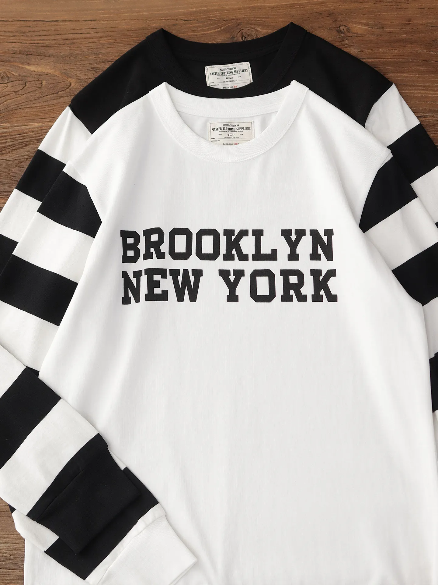 Autumn New American Retro Long Sleeve O-neck Motorcycle Striped T-shirt Men's Amekaj 100% Cotton Washed Heavyweight Casual Tops