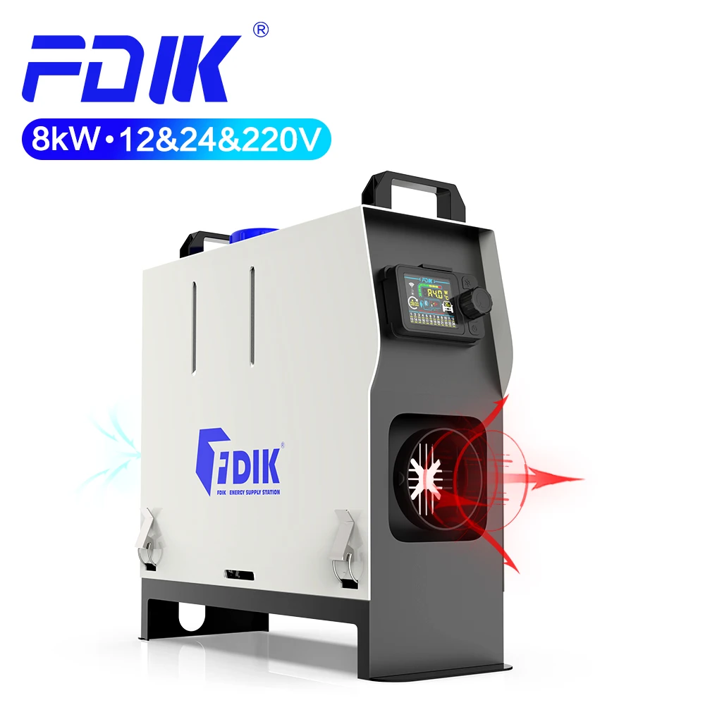 FDIK 8KW Diesel Heater Air Heater 12V 24V 220V Heater With Bluetooth And Remote Control Diesel Stove Fast Heating For Home Car