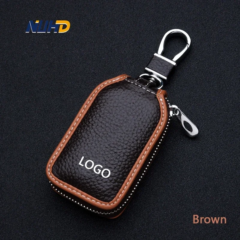 

Leather Car Key Case Keychain For BMW Mercedes Audi VW MINI Bentley Ferrari Toyota Honda Hyundai Key Cover Protector Accessories
