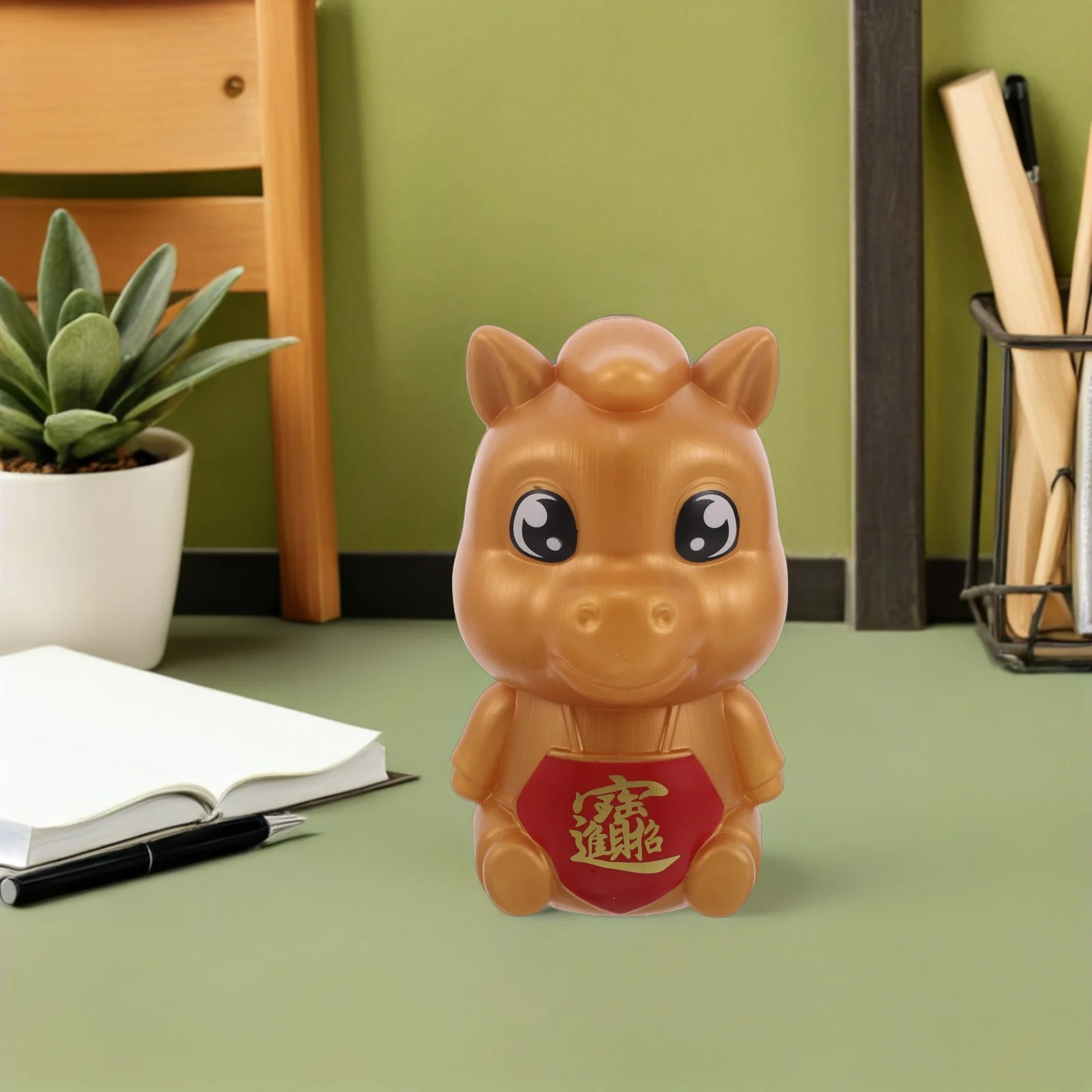 الحصان العام حصالة على شكل حيوان 2026 الصينية زودياك البلاستيك وعاء المال شاتيربروف صندوق التوفير النقدية عملة جرة للمنزل مكتب الربيع #6