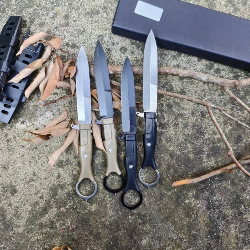 Coltello a lama fissa con lama in 8Cr13Mov e manico in fibra di nylon, adatto per campeggio, pesca, pratico coltello da taglio, regalo per uomo
