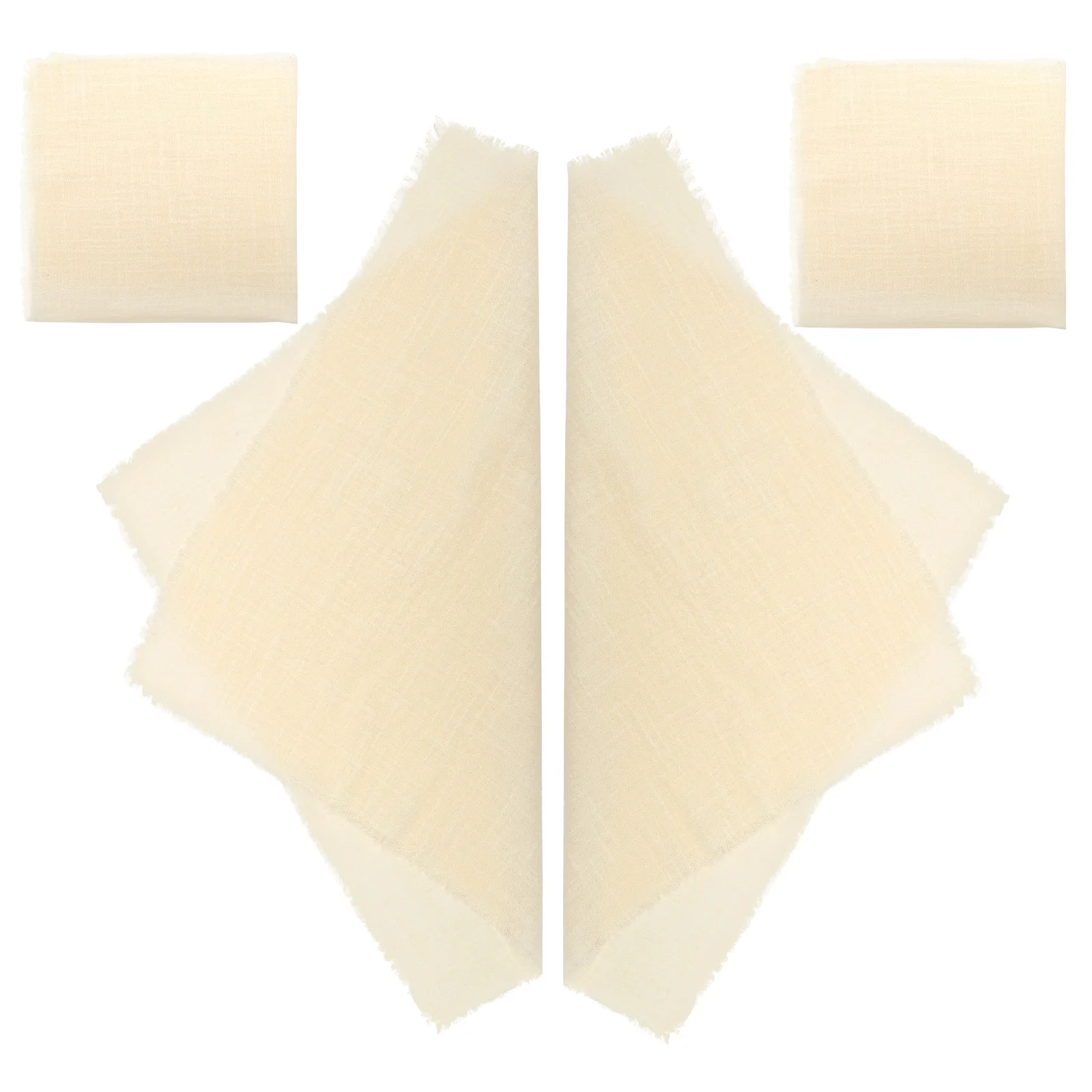 4개 세트 장식용 거즈 면 린넨 디너 냅킨 세탁 가능 테이블 냅킨 결혼식 파티 축제 식사용 디너 냅킨