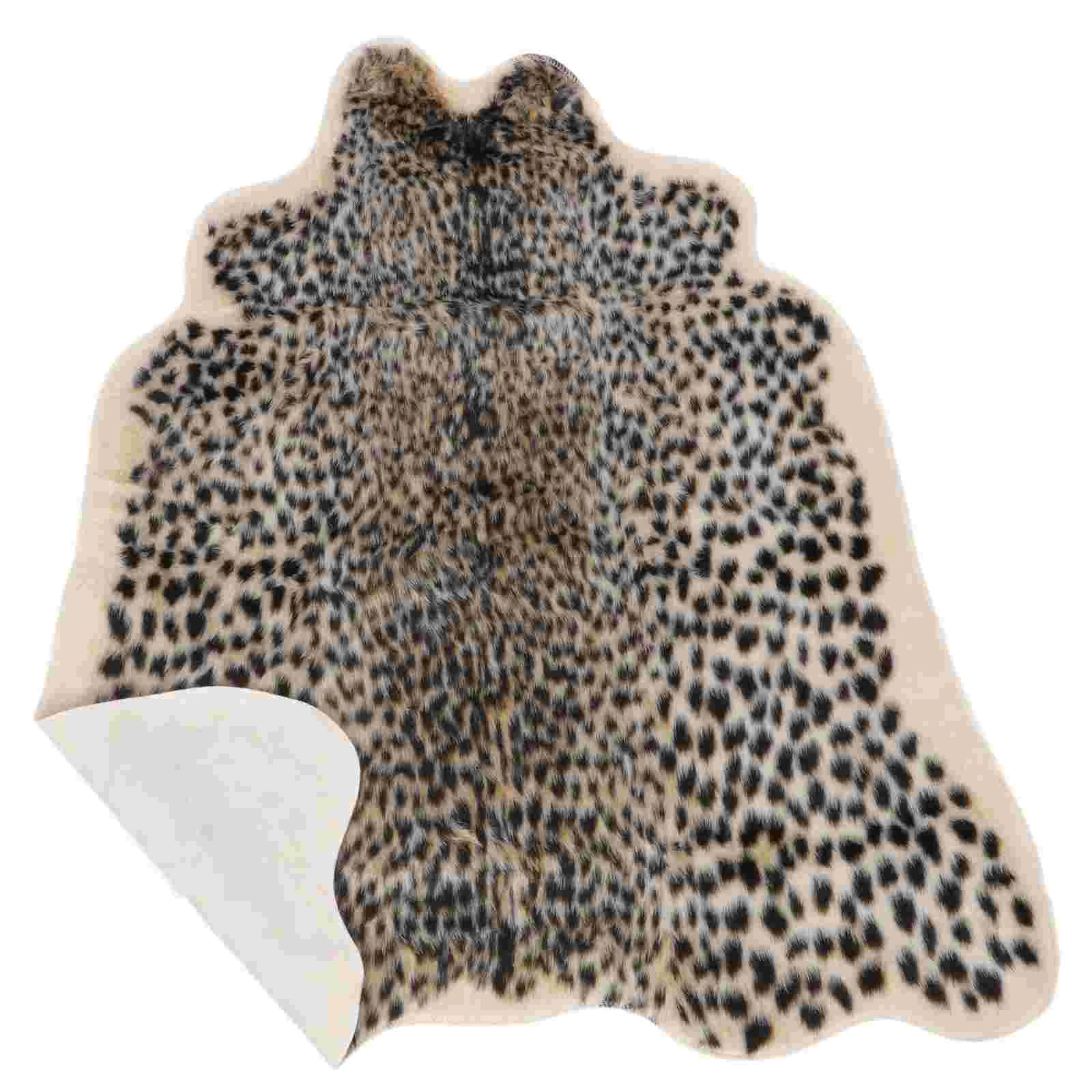 

Modern Artificial Plush Simulation Leopard Living Room Carpet Bedroom Rug for Solid Home Decorator Floor Mat Carpet Size - S (Le