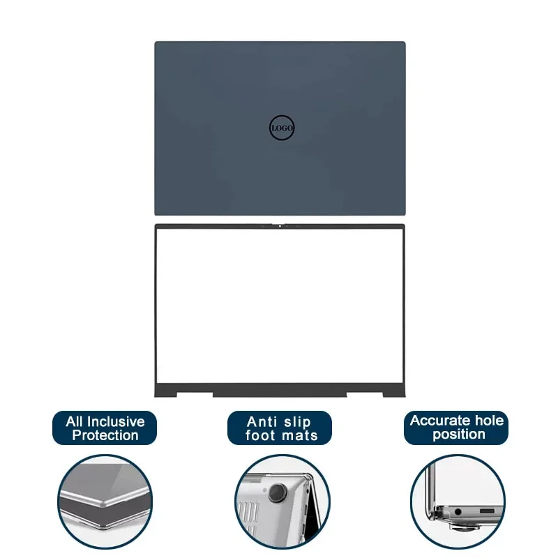 Imagem -04 - Lcd Tampa Traseira para Dell Inspiron 16 Plus 7610 Moldura Frontal Dobradiças Palmrest Inferior Case de pc Acessórios do Caderno Novo