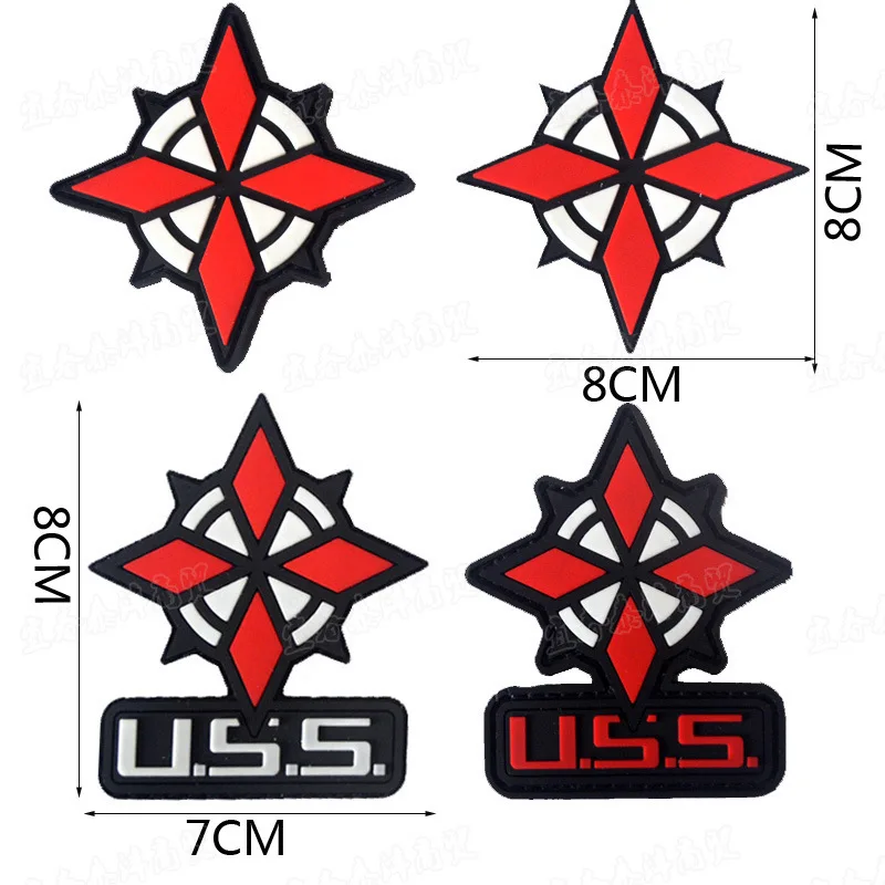 Umbrella Corporation 3D Rubber/Cloth/Reflective Patch Badge Military Tactical Patch Hook Patch Badge Applique Insignia