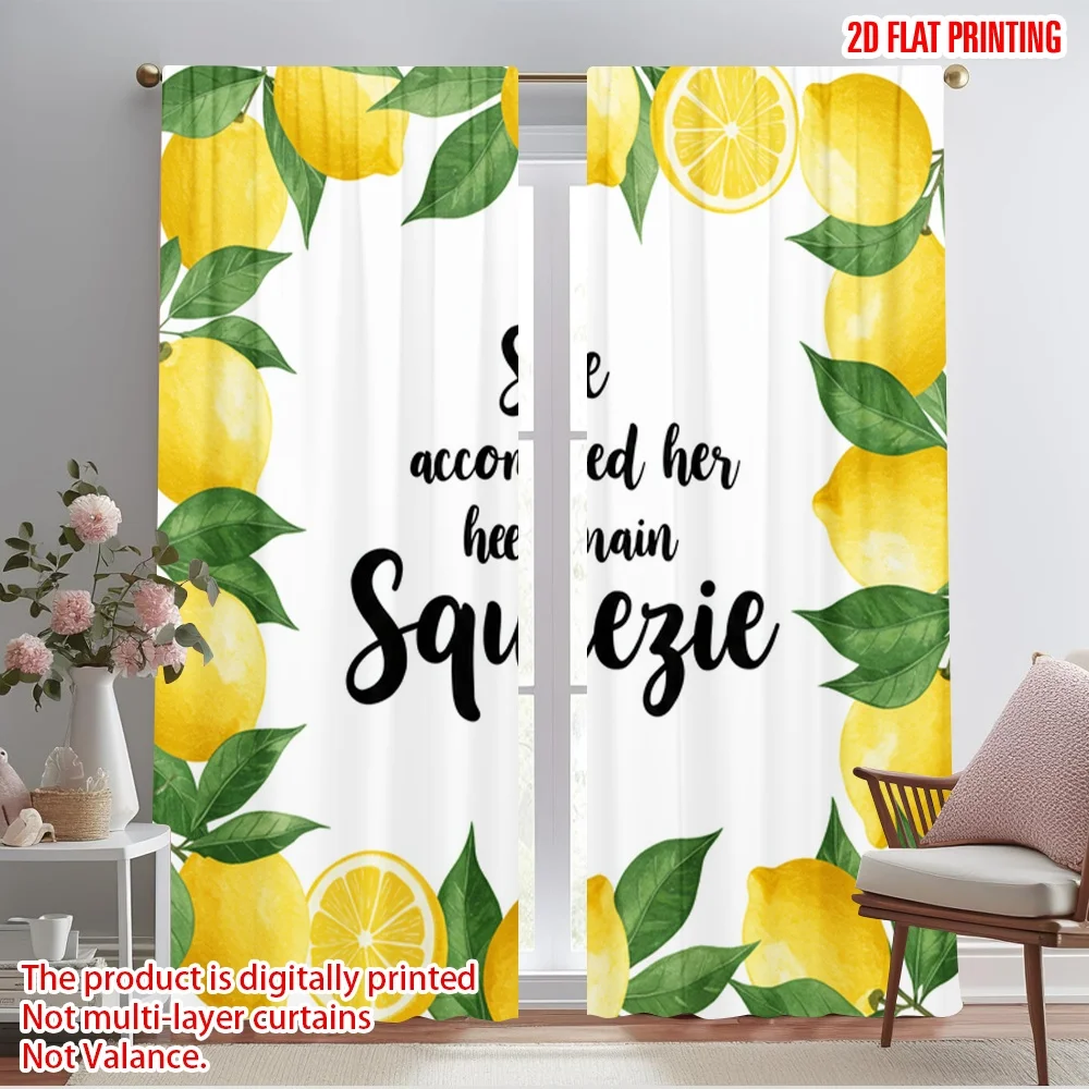 

2pcs 2D flat printing Scene Curtains She Acclaimed Her Main Squeezie Fabric Without Electricity 0 Perfect for New Year