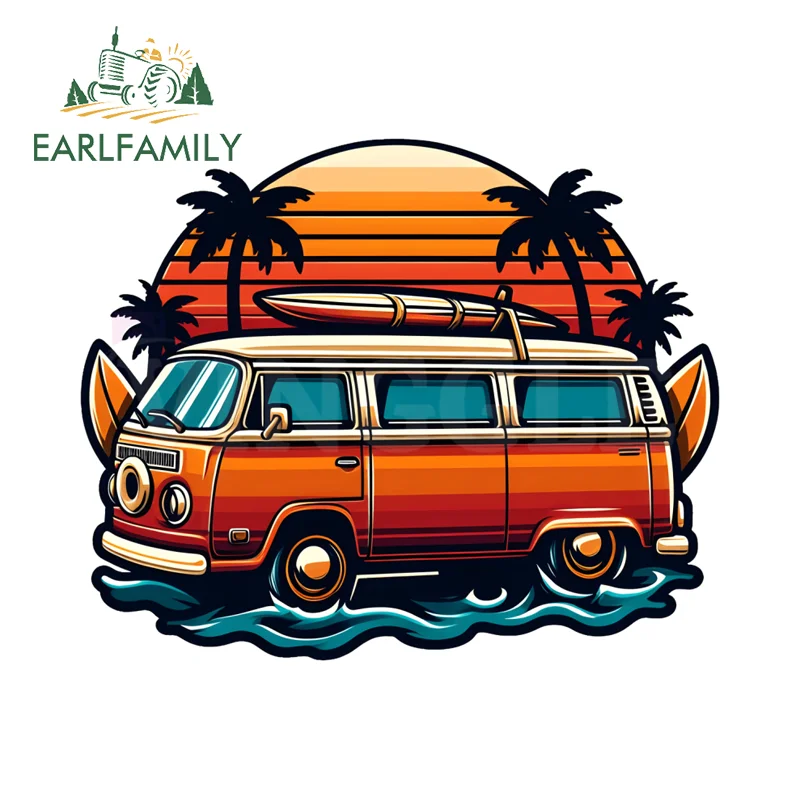 EARLFAMILY interesting RV travel Car Sticker Personal camping adventure Item Decal PVC Scratch-Proof Car Door Protector decor
