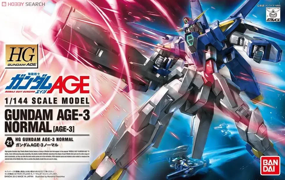 Gundam Bandai HG AGE 21 1/144 Age-3 NORMAL Action Assembly Model Mech Original Product