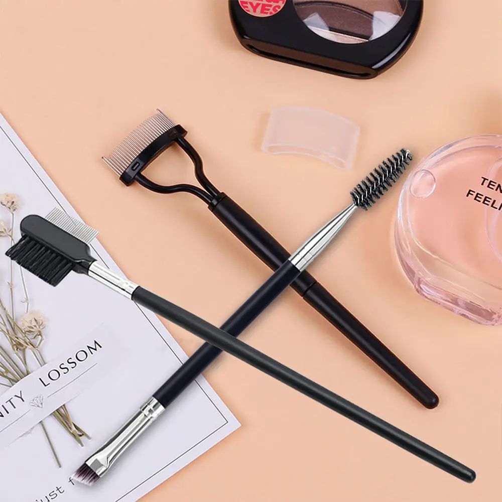 3PCS Augenbrauenpinsel Wimperntrenner Augenbrauenkamm & Wimpernspoolie Professionelle Augen-Make-up-Tools