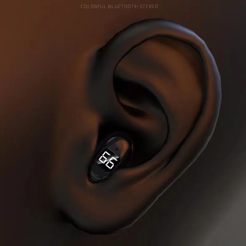 TWS سماعة بلوتوث متوافقة صغيرة في الأذن الرياضة مع هيئة التصنيع العسكري يدوي سماعة أذن رقمية لجميع الهواتف لهواوي سامسونج