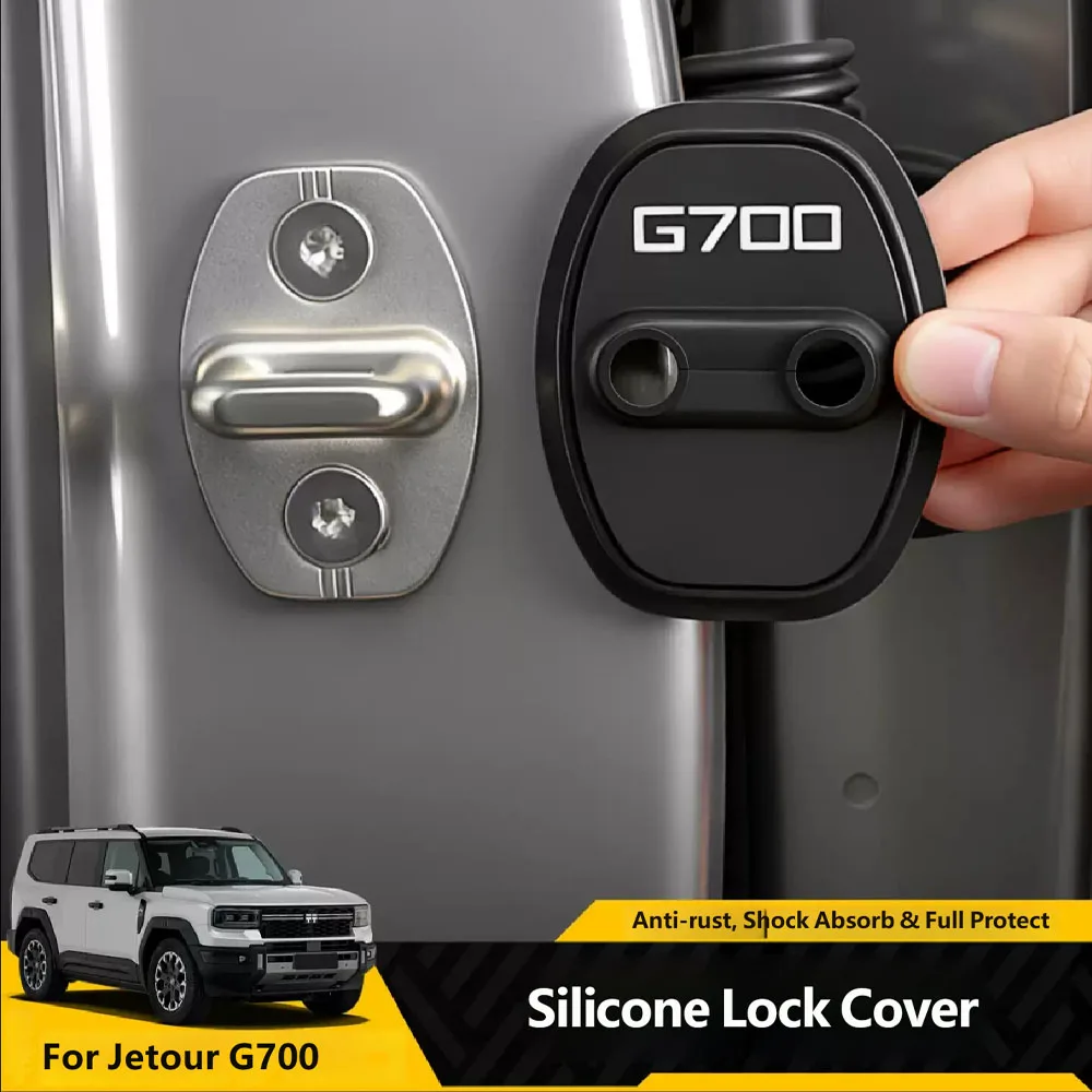 For Jetour G700 2025 2026 Modified Car Door Limiter Shock Pad Accessories Car Silicone Door Lock Buckle Protective Cover Fit