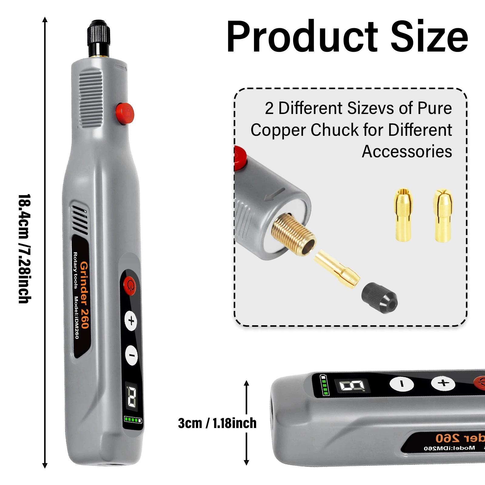 Mini Cordless Rotary Tool Kit 5-Speed USB Rechargeable Engraving & Sanding Tool with 113 Accessories for Polishing, DIY Projects
