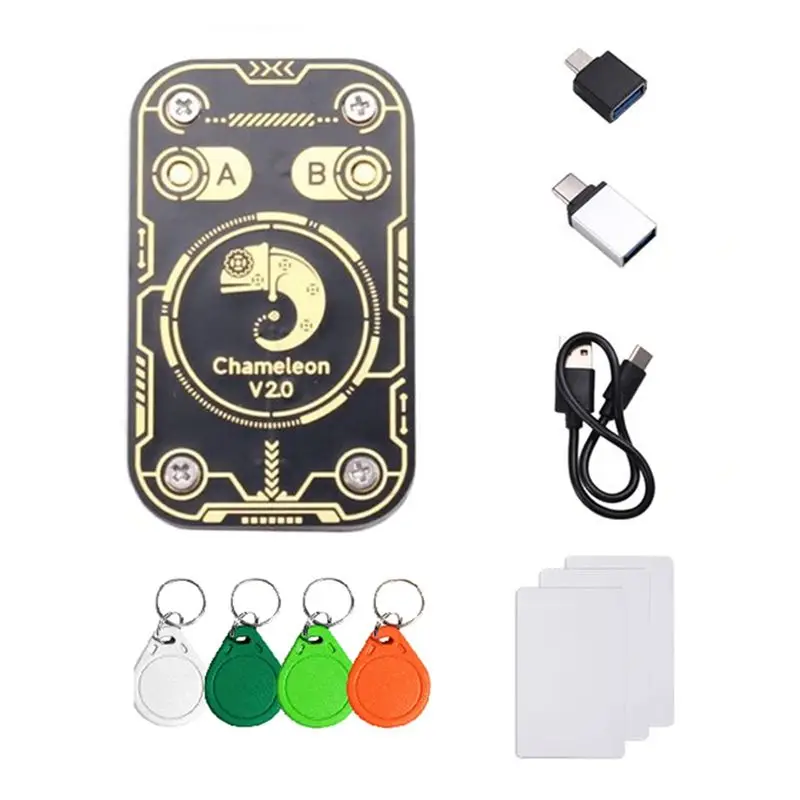 [NEW A09R!】 Chameleon Ultra V2.0 RFID Smart Chip Reader Emulator 125Khz 13.56Mhz Card Decode NFC Duplicator 4Xuid Key+3Xuid Card