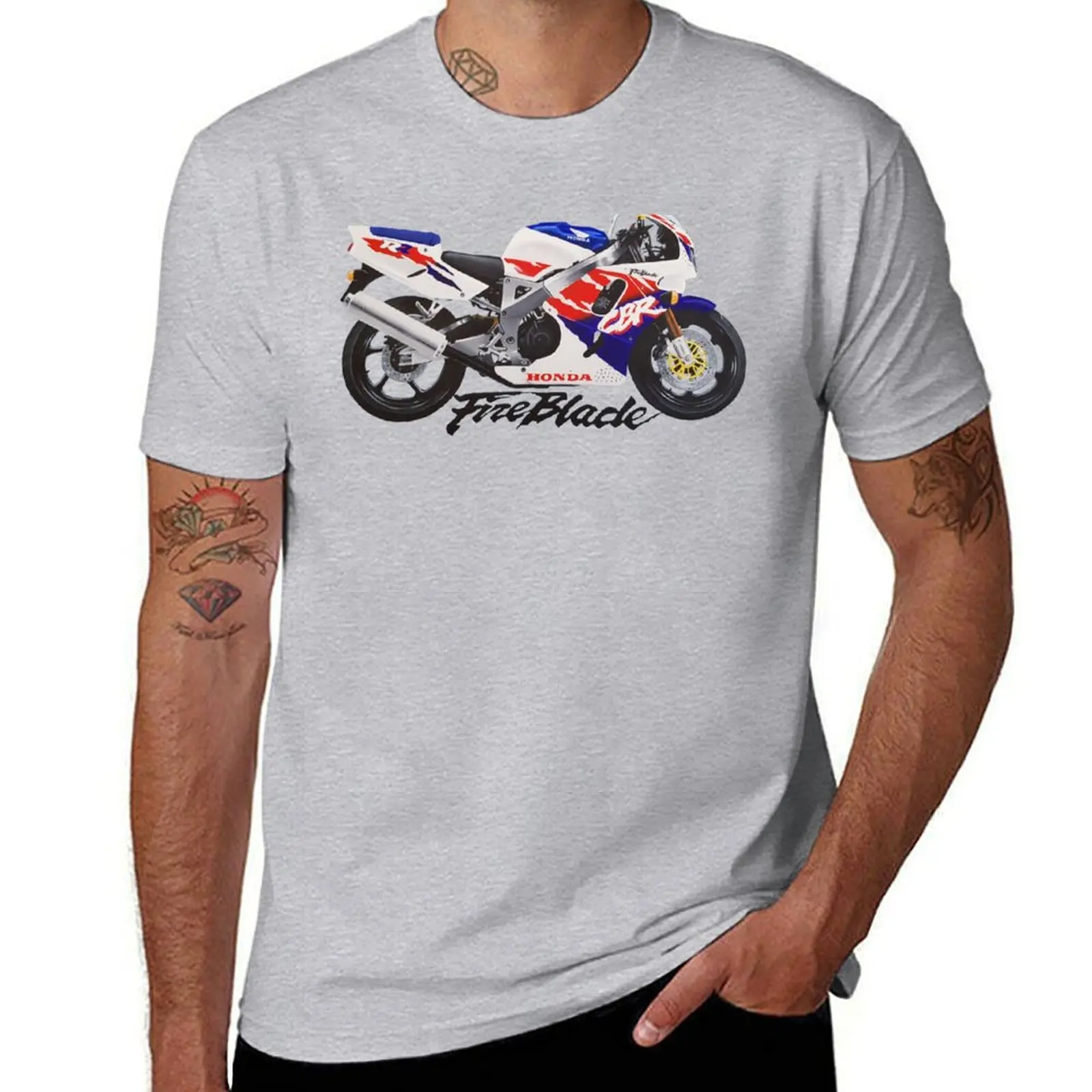 Fireblade motorcycle T-shirt customs design your own plus sizes men t shirt