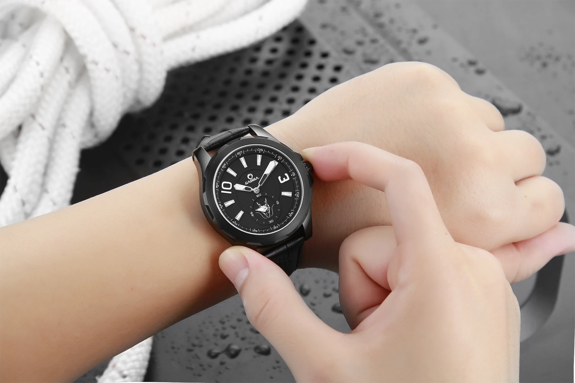 CASIMA Coppia Orologi Orologio da polso Wports da uomo, Movimento al quarzo, Luminoso, Impermeabile, Tendenza semplice, Modello ST-8312-1024