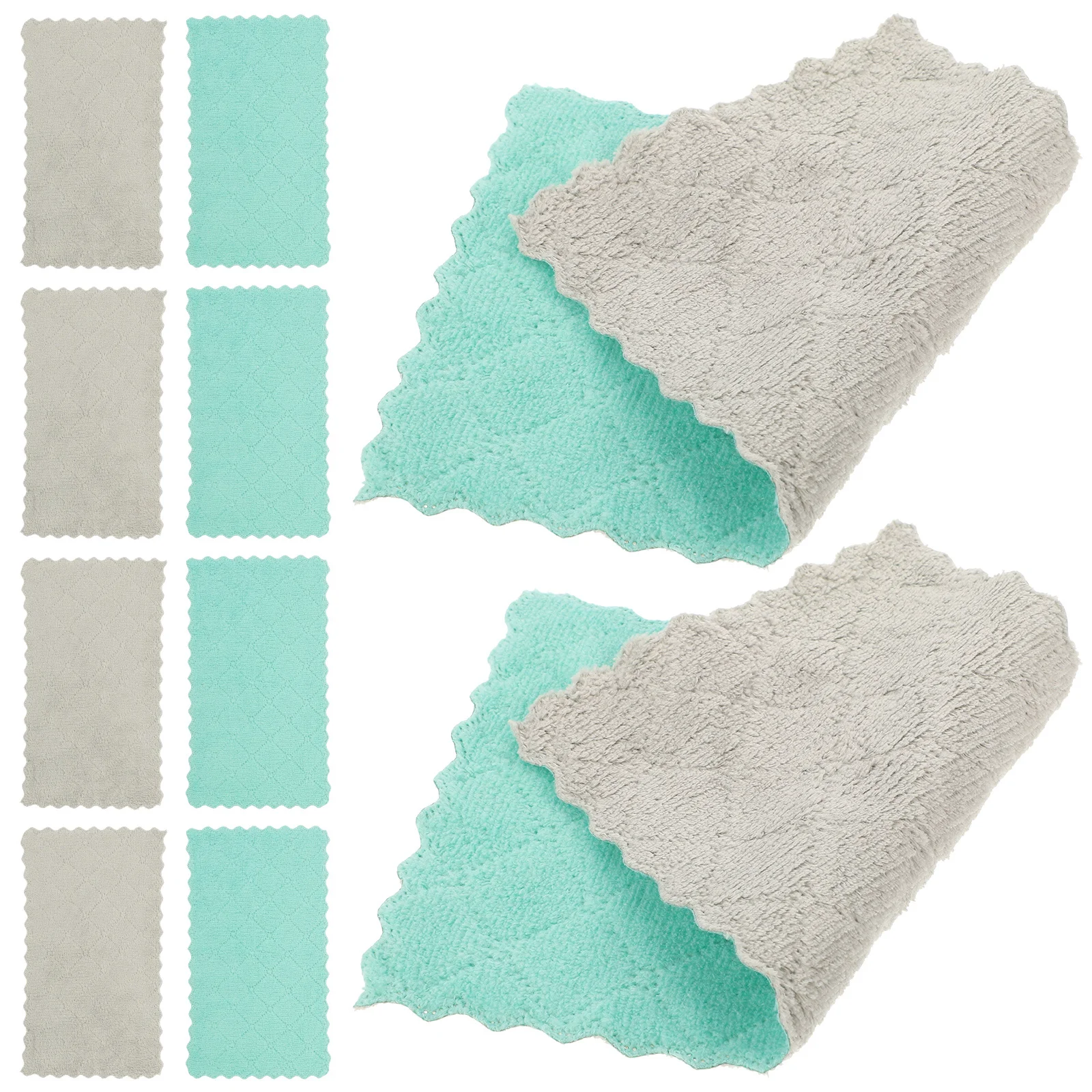 

10Pcs Kitchen Clean Cloth Dish Rags Strong Water Absorption Quick Decontamination Without Marks Dish Towels for Kitchen