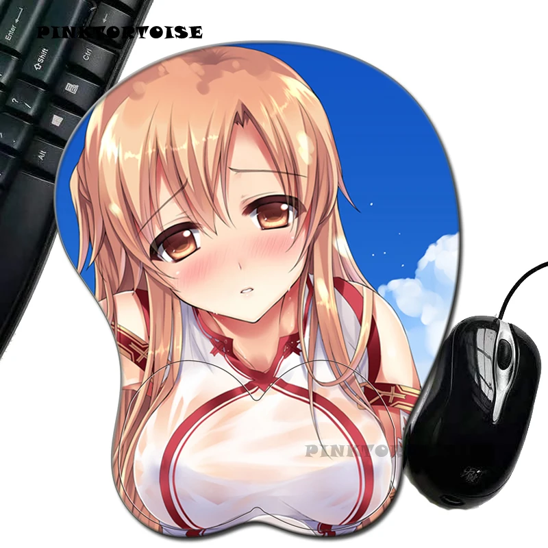 

Anime Yuuki Asuna 3d Mouse Pad Soft Breast Chest with Wrist Rest Gaming Mousepad Wrist Rest Pad GIFT