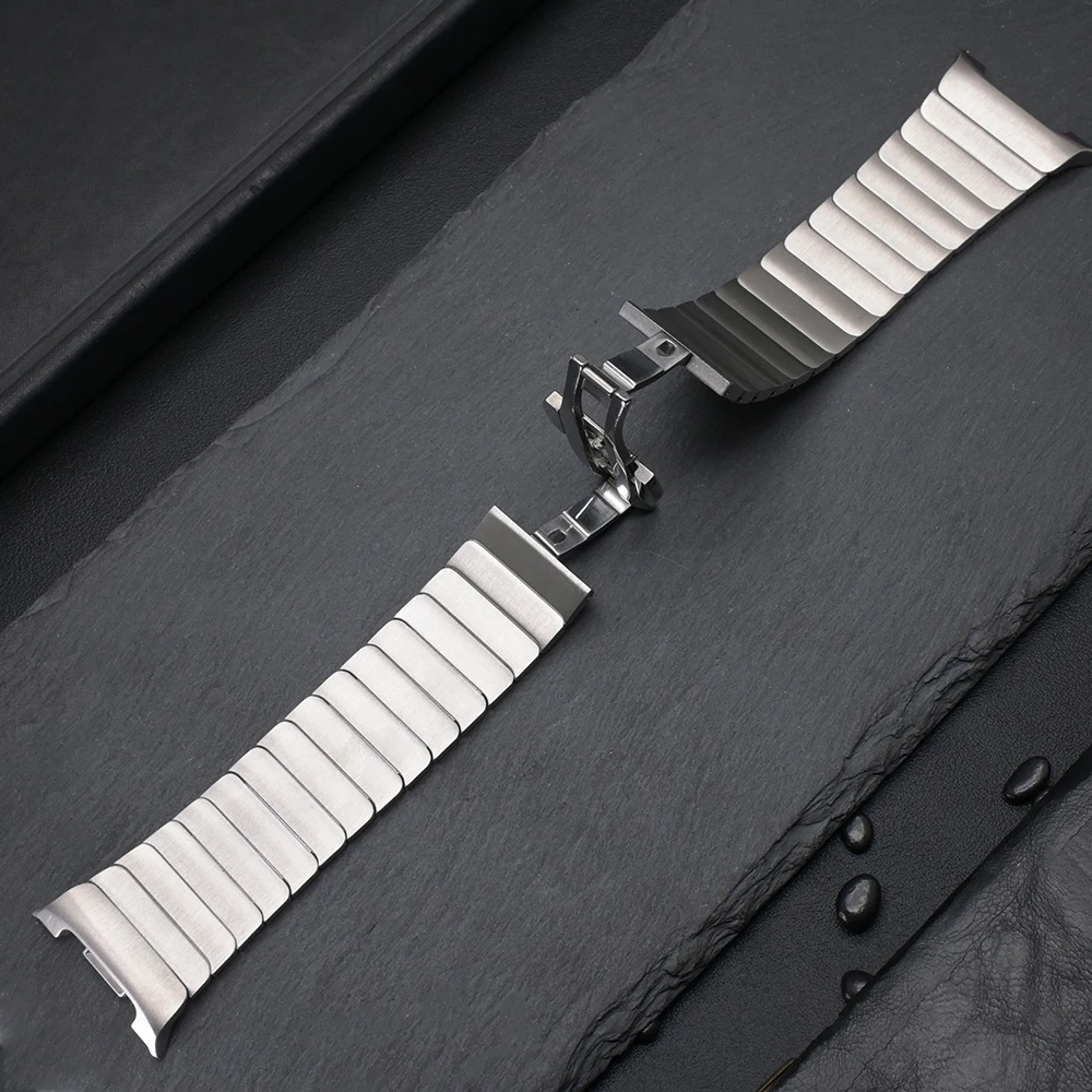 Ремешок из нержавеющей стали для Samsung Galaxy Watch 8 40 мм 44 мм 8 Classic 46 мм Металлический ремешок для Galaxy Watch Ultra 2025 2024 Браслет