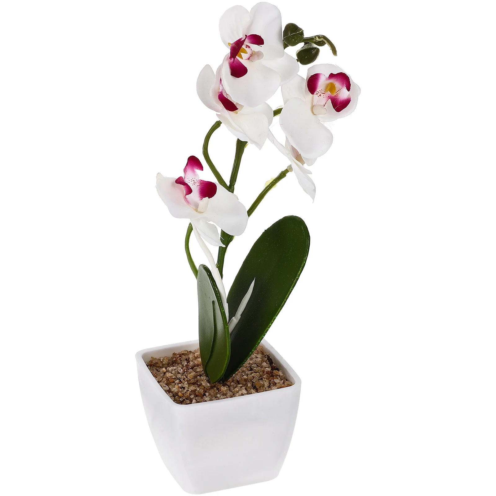 Artificial Flower Phalaenopsis Lifelike Orchid Realistic Fake Flowers Silk Faux Potted Bonsai