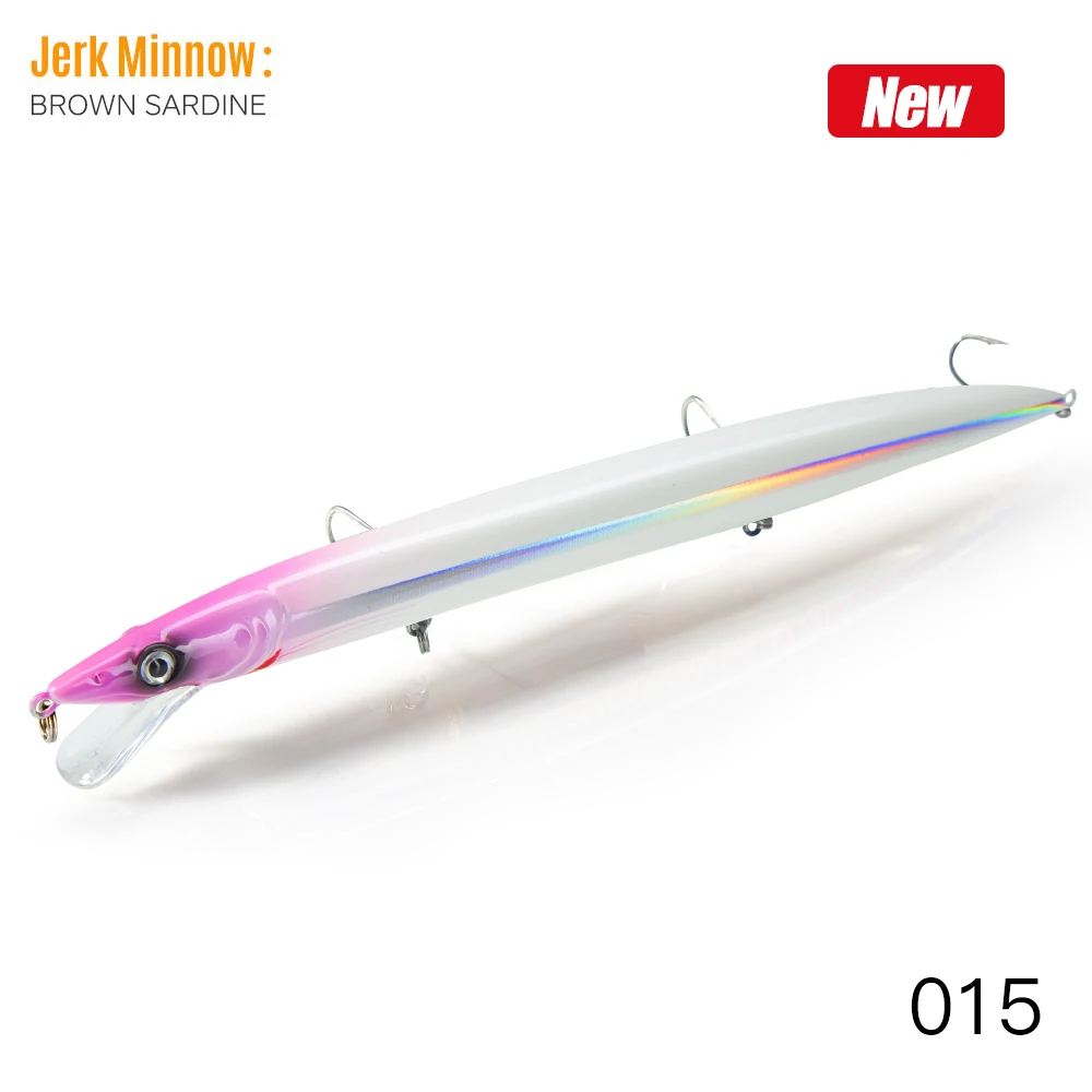 Hunthouse Minnow Angelköder Weitwurf Schwimmend 143mm/14g 173mm/23g 208mm/33g Sandeel Jerkbait Wolfsbarsch-Köder Angelzubehör