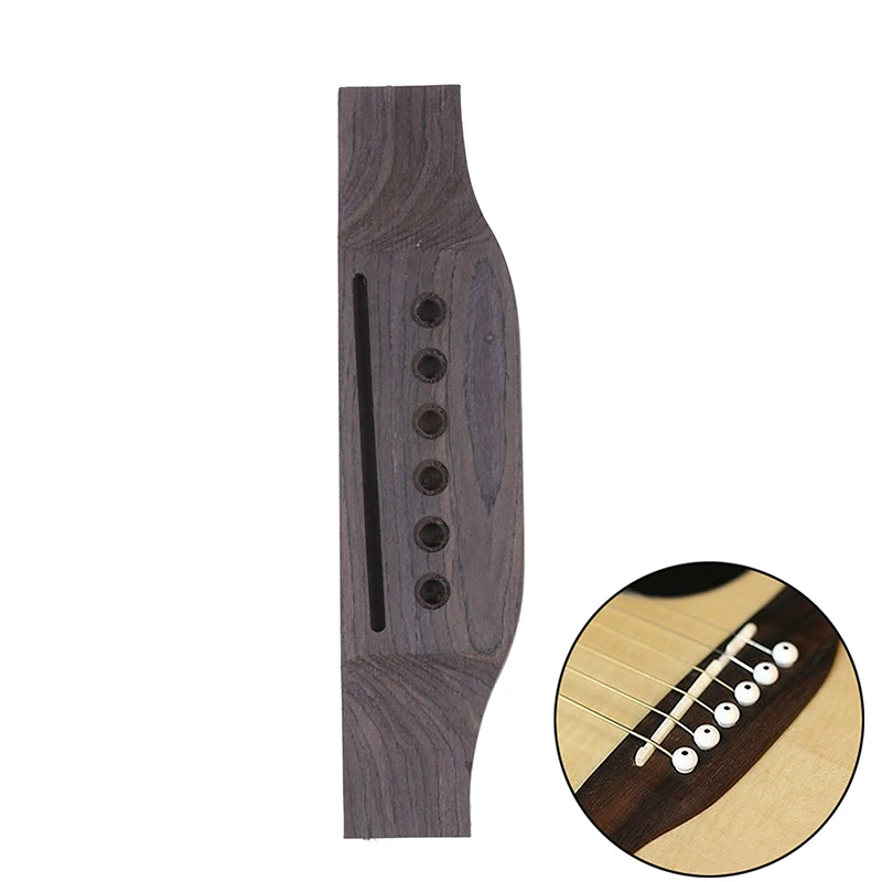 1Pc Guitar Parts Saddle Thru Guitar Bridge For Acoustic Guitar Rosewood Guitar Accessories hot sale