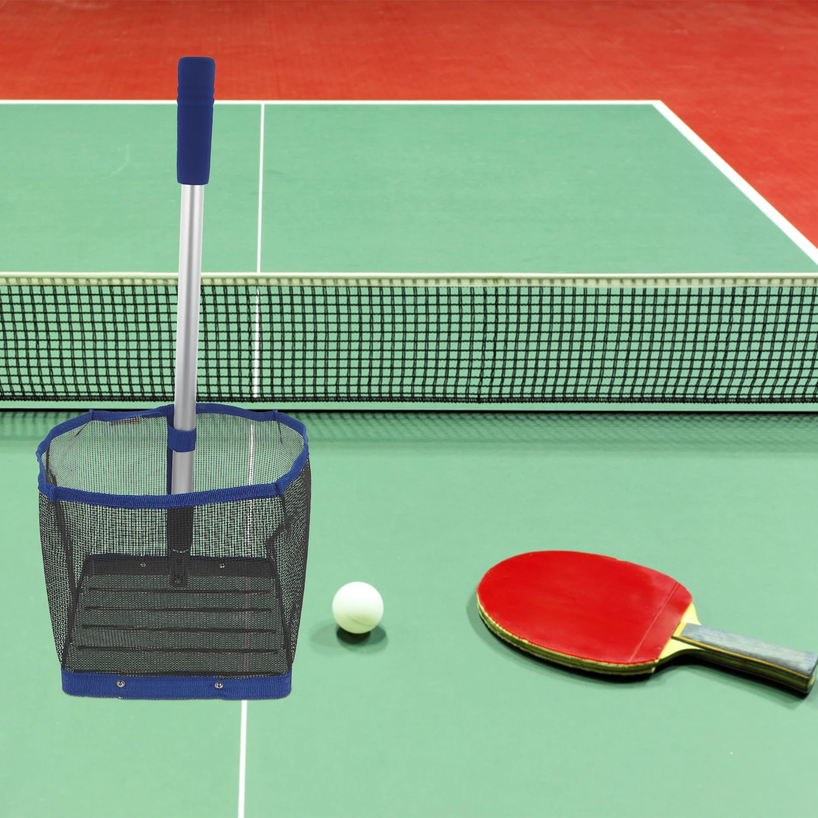 

Telescopic Pingpong Ball Picker Stainless Steel Nylon Lightweight Portable Table Tennis Collector Golf Trainer Tool
