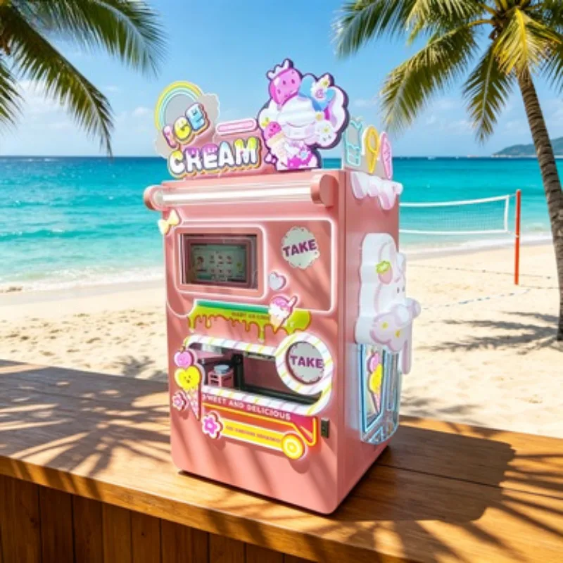 Soft Serve Ice Cream Machine 20-28L/h 3 Flavors Commercial Dessert Maker Frozen Yogurt Equipment for Cafe Restaurant