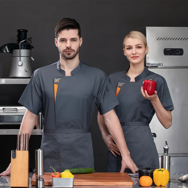 Ober Uniformen Kookkleding Chef-Koks Hotel Kostuum Kokkleding Voor Man Dames Keukenjas Ober Werkkleding
