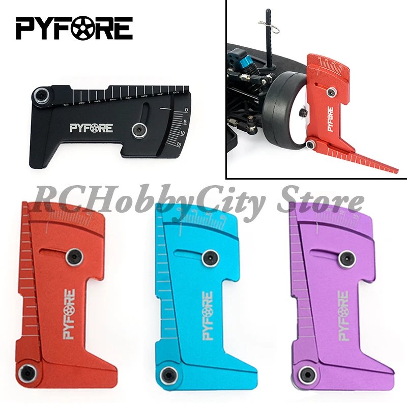 

PYFORE Adjustable Ruler Wheel Hub Balance Camber 15° Tools for 1/10 1/12 RC Model Car YOKOMO HSP Tamiya MST Drift Racing Tools