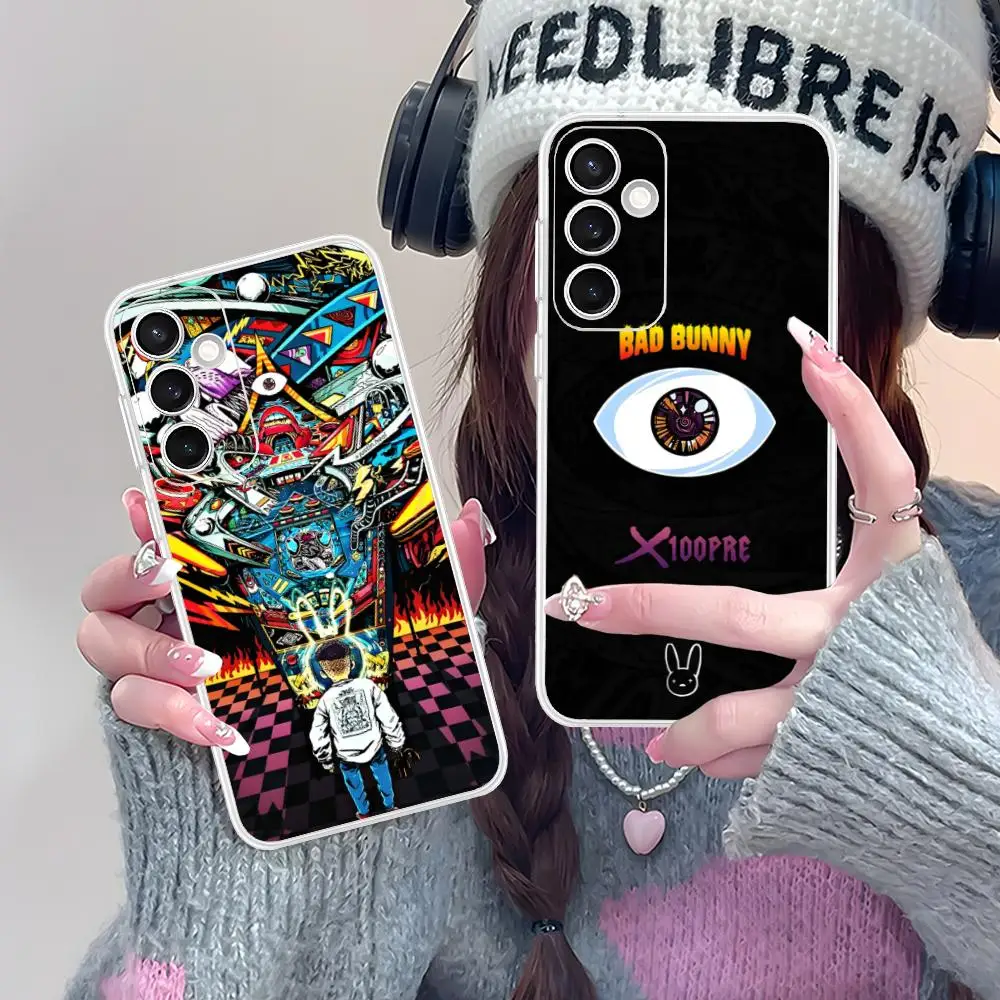 Bad Bunny x100pre Phone Case for Samsung Galaxy S25 S24 S23 S22 S21Plus FE Ultra Soft TPU Clear Shockproof Cover