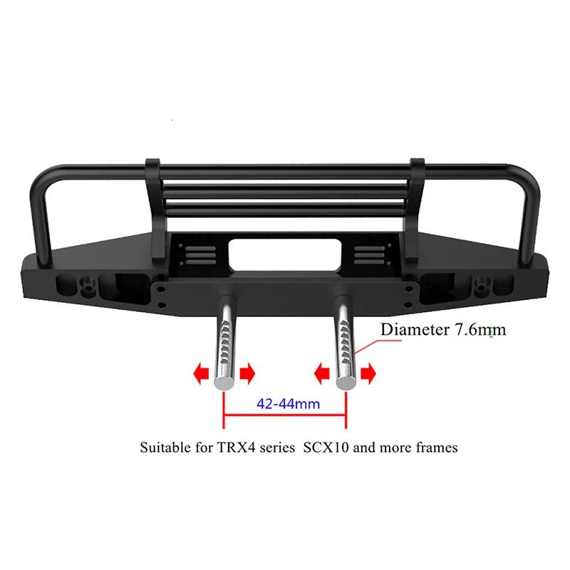 المصد الأمامي Lo-ok لـ TRX4 SCX10 II 90046 90047 المصد الأمامي المعدني 1/10 RC مركبة مجنزرة TRX4