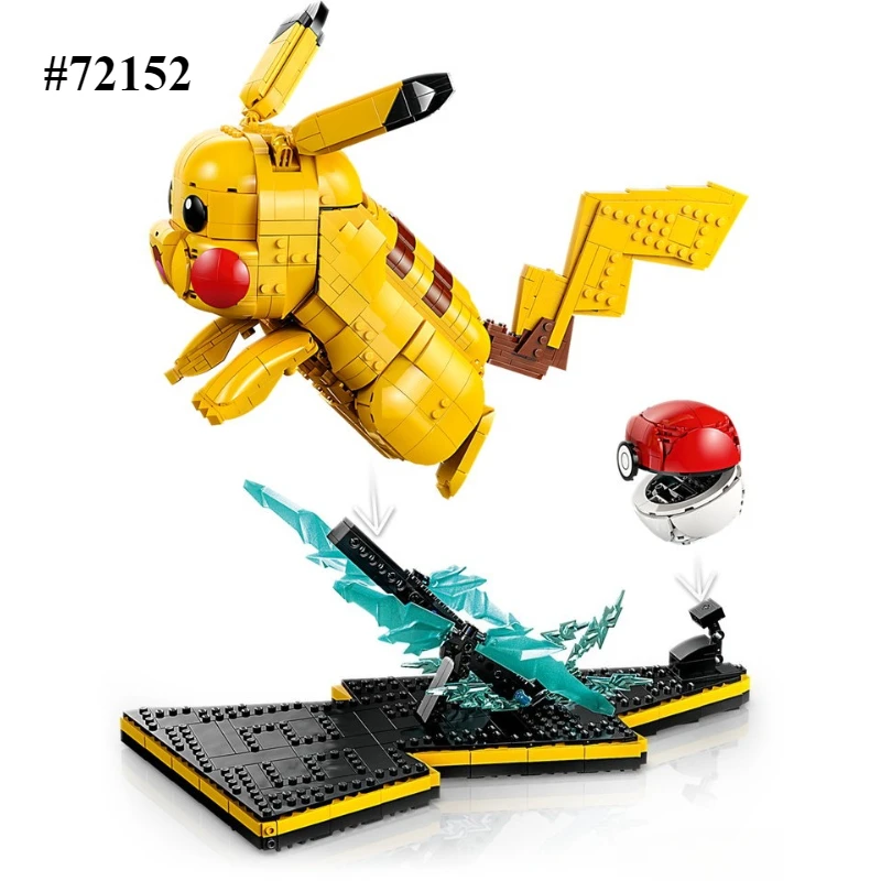 

Pikachu Construction 72152 Building Blocks Set Compatible With Legoed Particles Suitable For Halloween Christmas Gifts 2050PCS