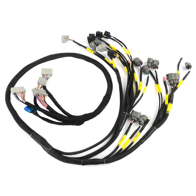 CNCH-OBD2-1 Engine Motor Wiring Harness Replacement For Honda Civic Integra B16 B18 D16 EK EG EM Tucked OBD2 Budget D & B-Series