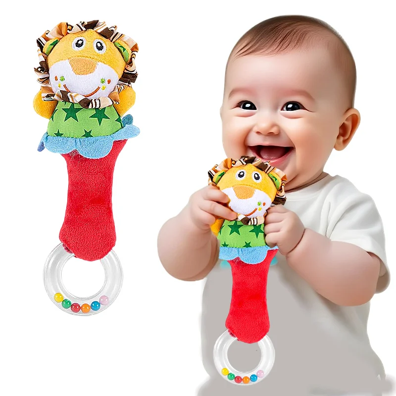 4-pak miękkich grzechotek dla niemowląt - zabawki do rozwoju sensorycznego dla niemowląt - urocze pluszowe dzwoneczki - idealny prezent dla dziecka