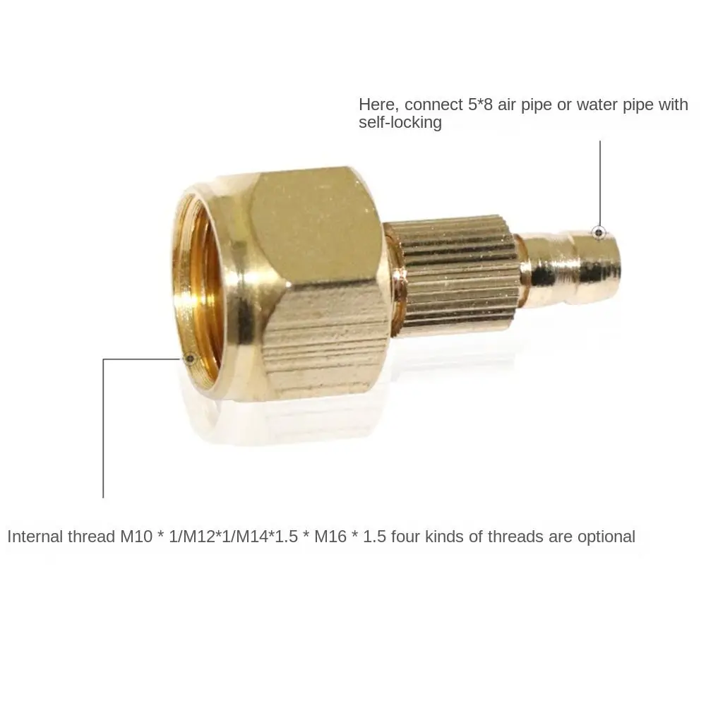 M16 M14 M12 M10 M16x1.5 M14x1.5 M12x1.0 M10x1.0 Gas Water Quick Fitting Hose Connector Brass Nut TIG Welding Welder Torch Part