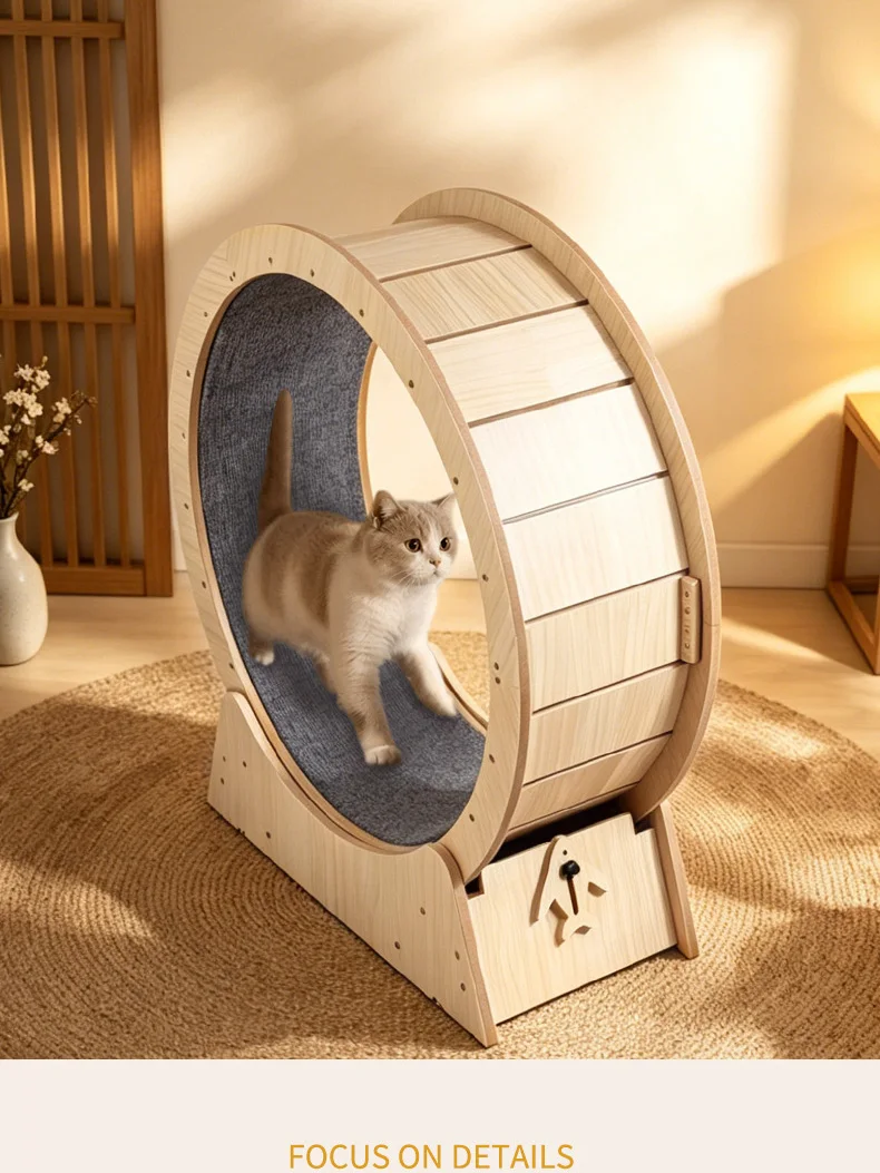 Wooden Running Machine Pet Toy for Cats And Dogs Exercise Wheel Scratching Board Pet Supplies Large Middle Small  Suitable