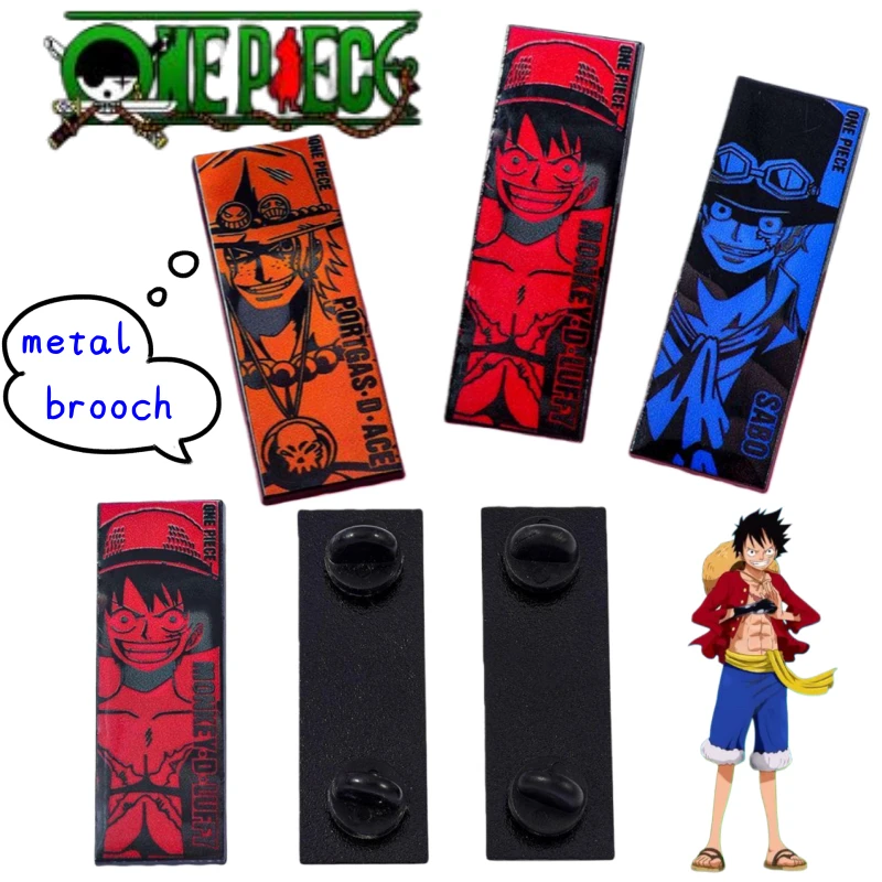 One Piece Monkey D. Luffy Persönlichkeit Kreative Metallabzeichen Herrenmode Schicke Dekorative Brosche Feiertagsgeschenk Großhandel – Detail 1
