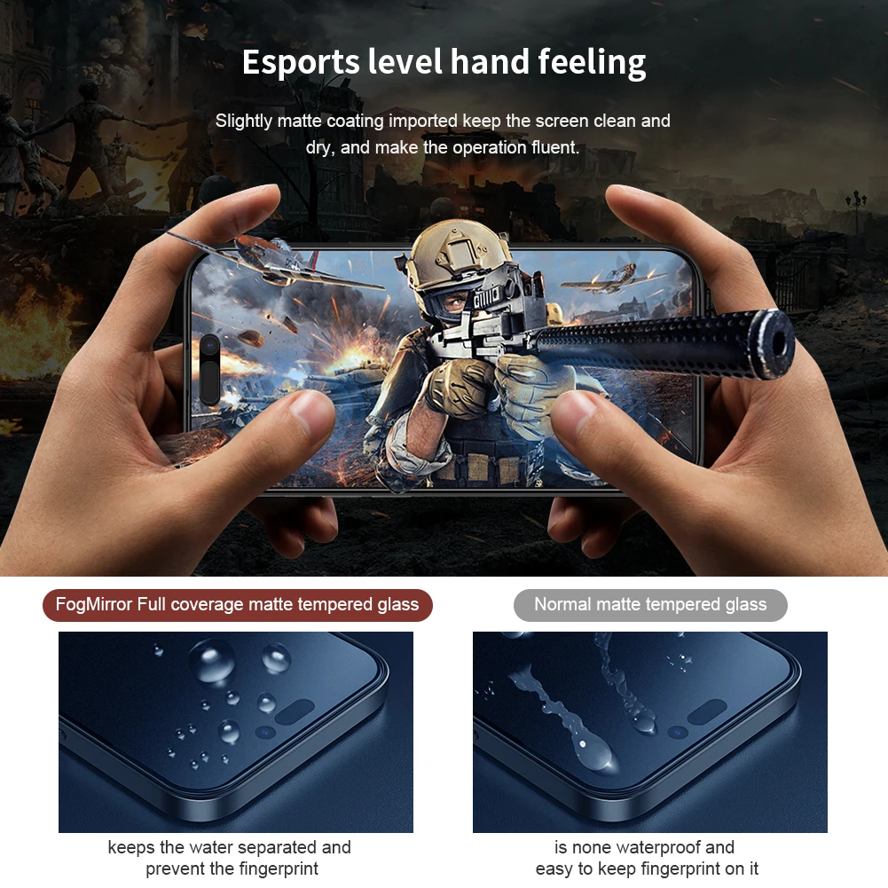Nillkin Anti-Explosion Screen Protector For Apple iPhone 14 Pro Max /iP14 Plus FogMirror Full Coverage Matte Tempered Glass Film