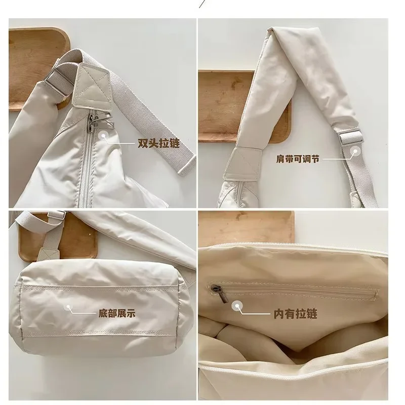 Borsa a tracolla da donna a forma di gnocco, borsa a tracolla Hobos, grande capacità, materiale nuovo stile