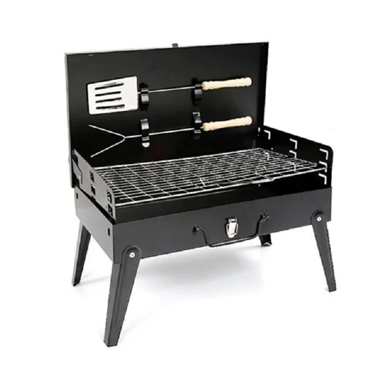 Outdoor Barbecue Oven Grill Rack Portable Folding Pcnic Oven Box Type Barbecue Grills