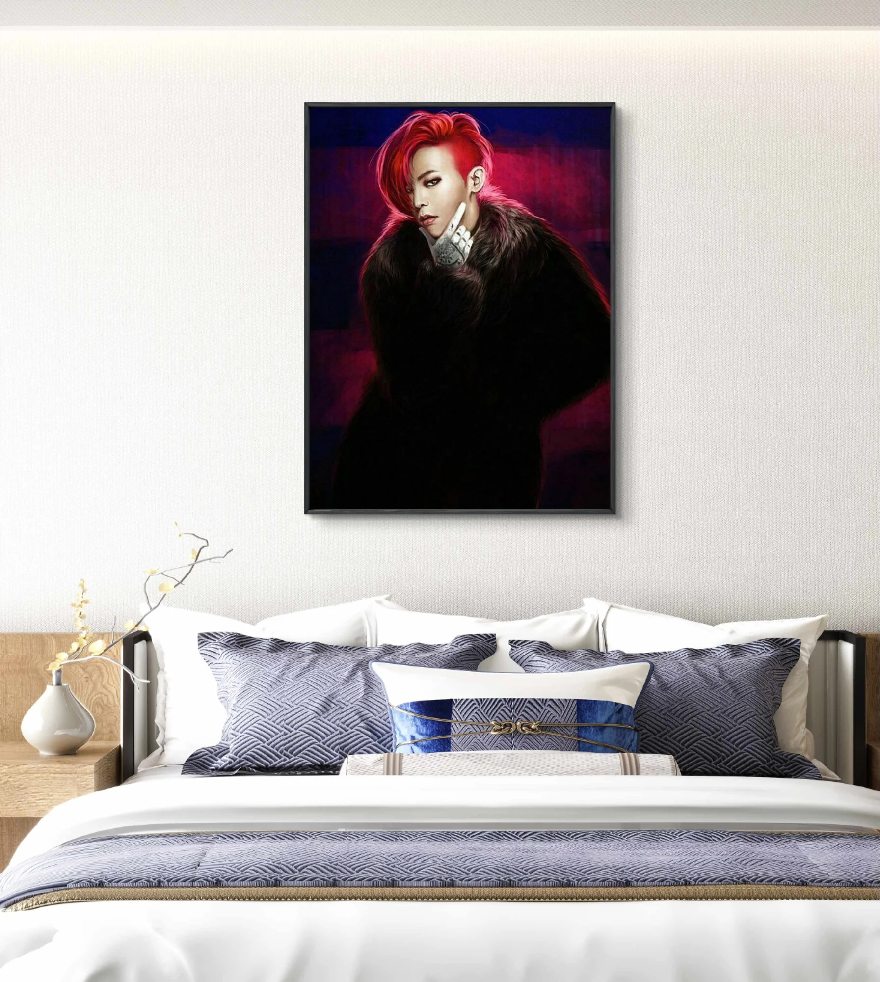 G-D Diamond Painting Kpop Singer Star Poster Diy Diamond Embroidery Cross Stitch Fan Handmade Gift Mosaic Murals Home Wall Decor